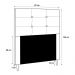 Cabeceira Cama Box Solteiro Luna 90cm Corano Branco - Desk Design