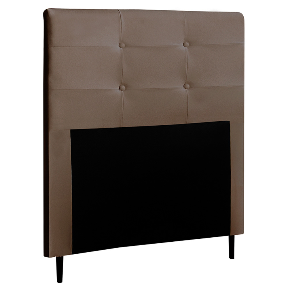 Cabeceira Cama Box Solteiro Luna 90cm Corano Marrom - Desk Design