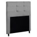 Cabeceira Cama Box Solteiro Luna 90cm Suede Cinza - Desk Design