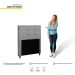 Cabeceira Cama Box Solteiro Luna 90cm Suede Cinza - Desk Design