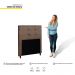 Cabeceira Cama Box Solteiro Luna 90cm Suede Marrom - Desk Design
