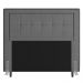 Cabeceira Cama Box Solteiro Luxor 90cm com Tachas e Frame Suede Cinza - Desk Design