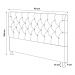 Cabeceira Cama Box Solteiro Lylla 90cm Capitonê com Frame Veludo Azul Marinho - Desk Design