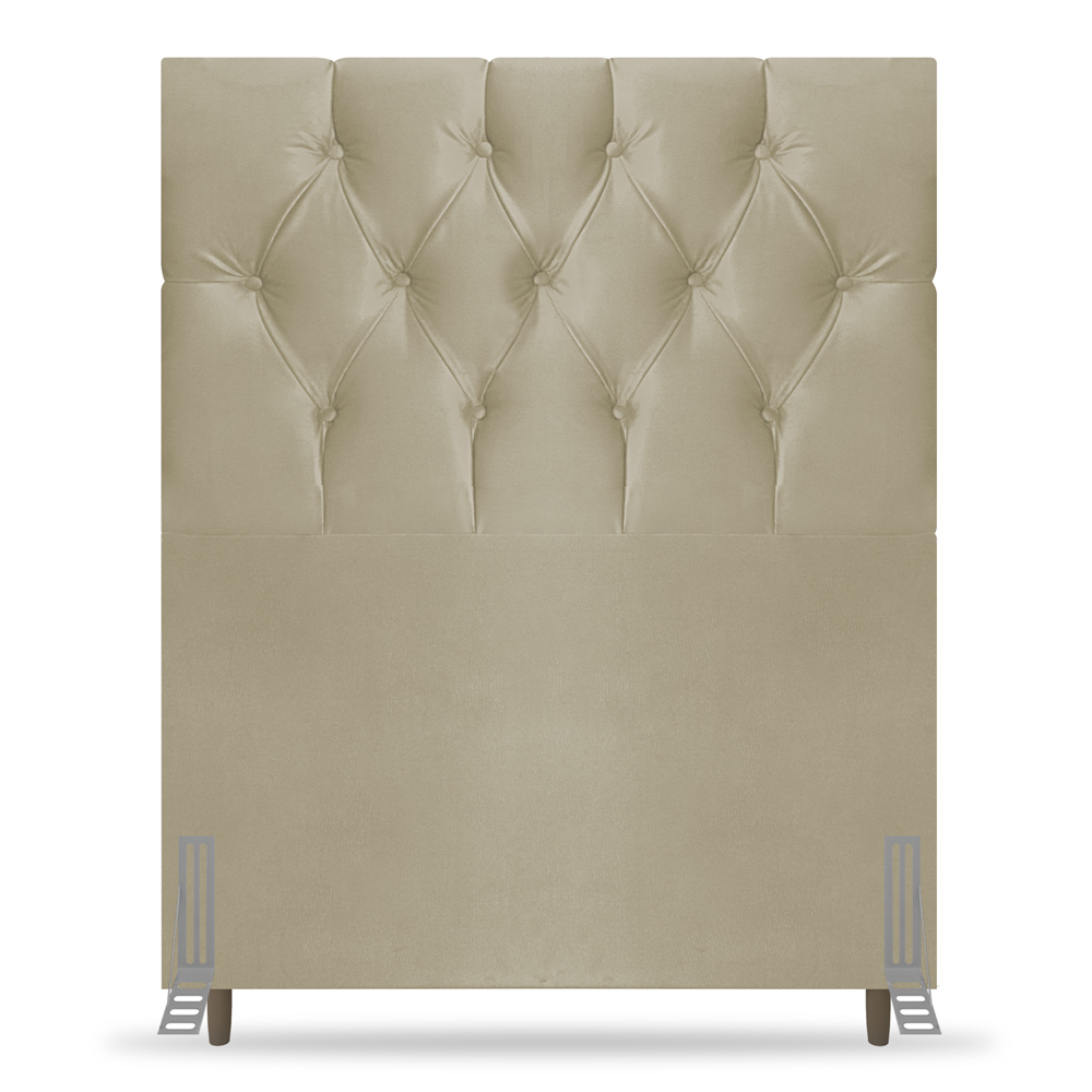 Cabeceira Cama Box Solteiro Madrid 90cm Corano Bege - Desk Design