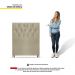 Cabeceira Cama Box Solteiro Madrid 90cm Corano Bege - Desk Design