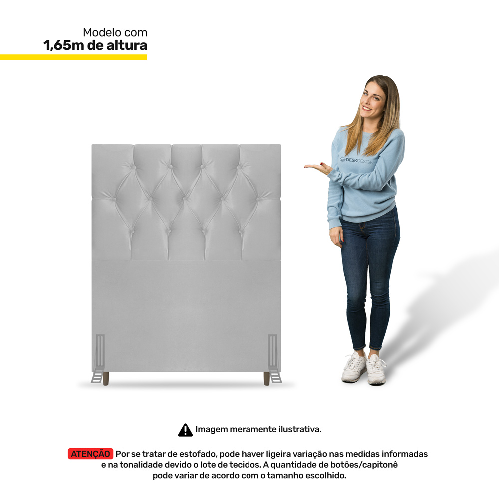 Cabeceira Cama Box Solteiro Madrid 90cm Corano Branco - Desk Design