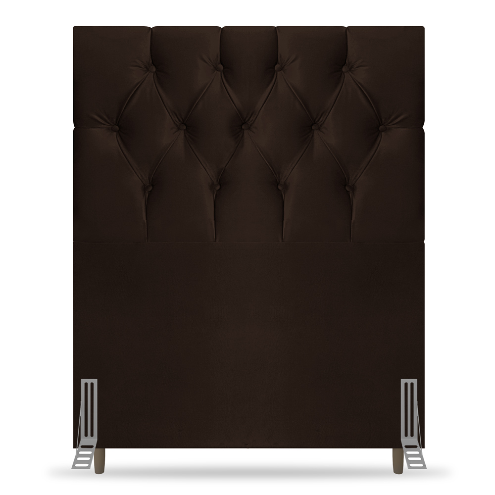 Cabeceira Cama Box Solteiro Madrid 90cm Corano Marrom - Desk Design