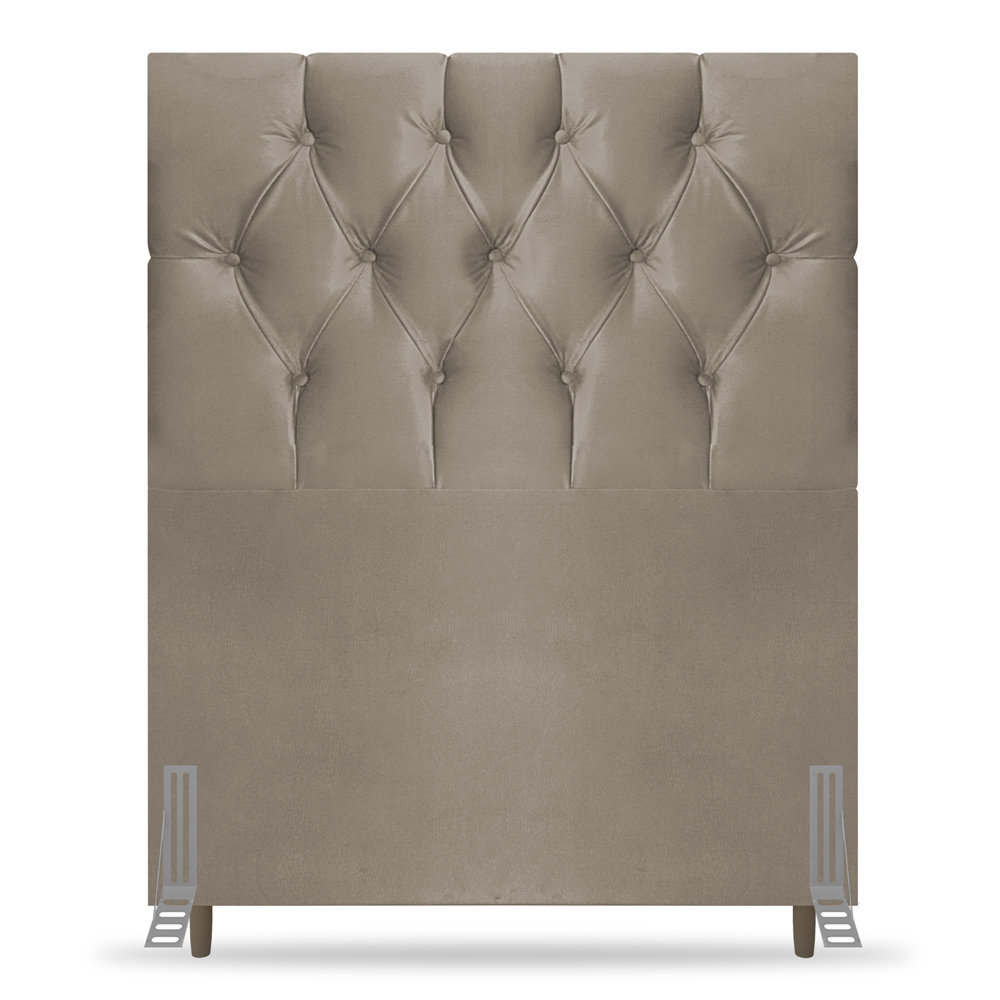 Cabeceira Cama Box Solteiro Madrid 90cm Suede Bege - Desk Design