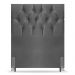 Cabeceira Cama Box Solteiro Madrid 90cm Suede Cinza - Desk Design