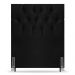 Cabeceira Cama Box Solteiro Madrid 90cm Suede Preto - Desk Design