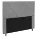 Cabeceira Cama Box Solteiro Mali 90cm Suede Cinza - Desk Design