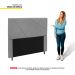 Cabeceira Cama Box Solteiro Mali 90cm Suede Cinza - Desk Design
