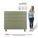 Cabeceira Cama Box Solteiro Malik 90cm Sintético Bege - Desk Design