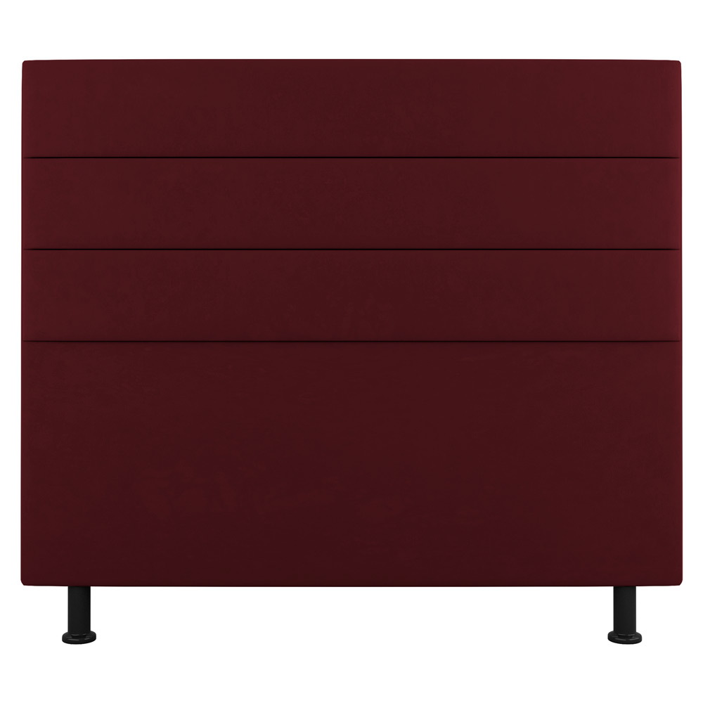Cabeceira Cama Box Solteiro Malik 90cm Suede Bordô - Desk Design