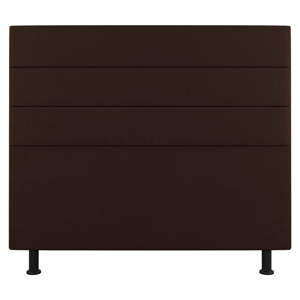 Cabeceira Cama Box Solteiro Malik 90cm Suede Marrom - Desk Design