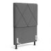 Cabeceira Cama Box Solteiro Mel 90cm com Frame Linho Cinza - Desk Design