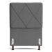 Cabeceira Cama Box Solteiro Mel 90cm com Frame Linho Cinza - Desk Design