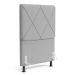 Cabeceira Cama Box Solteiro Mel 90cm com Frame Linho Cinza Claro - Desk Design