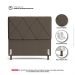 Cabeceira Cama Box Solteiro Mel 90cm com Frame Linho Marrom - Desk Design