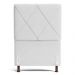 Cabeceira Cama Box Solteiro Mel 90cm com Frame Sintético Branco - Desk Design