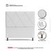 Cabeceira Cama Box Solteiro Mel 90cm com Frame Sintético Branco - Desk Design