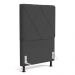 Cabeceira Cama Box Solteiro Mel 90cm com Frame Suede Cinza - Desk Design