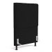 Cabeceira Cama Box Solteiro Mel 90cm com Frame Suede Preto - Desk Design