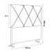 Cabeceira Cama Box Solteiro Mel 90cm com Frame Veludo Azul Marinho - Desk Design