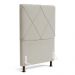 Cabeceira Cama Box Solteiro Mel 90cm com Frame Veludo Bege - Desk Design