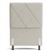 Cabeceira Cama Box Solteiro Mel 90cm com Frame Veludo Bege - Desk Design
