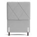 Cabeceira Cama Box Solteiro Mel 90cm com Frame Veludo Cinza Claro - Desk Design