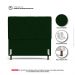 Cabeceira Cama Box Solteiro Mel 90cm com Frame Veludo Verde - Desk Design