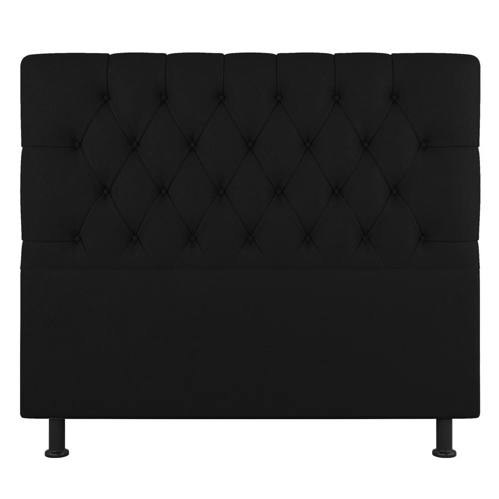 Cabeceira Cama Box Solteiro Nice 100cm Linho Preto - Desk Design