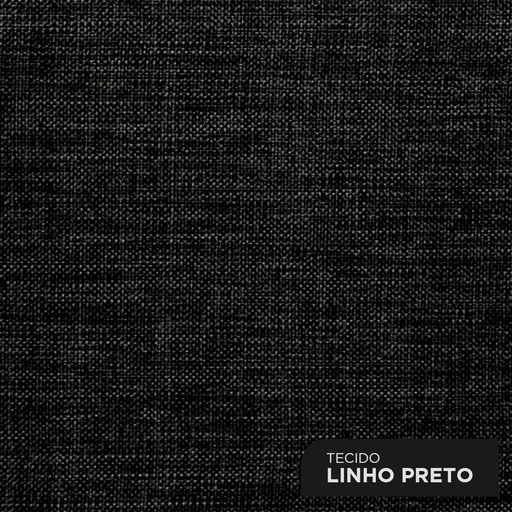 Cabeceira Cama Box Solteiro Nice 100cm Linho Preto - Desk Design