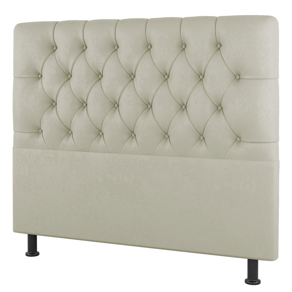 Cabeceira Cama Box Solteiro Nice 100cm Sintético Bege - Desk Design
