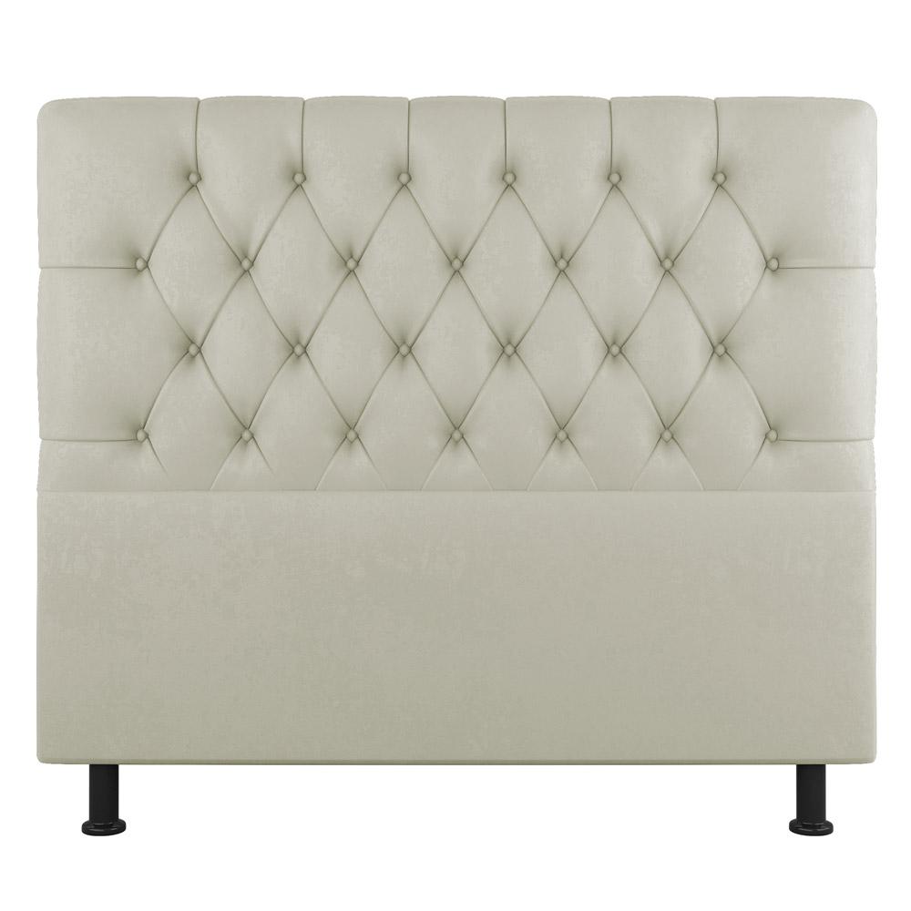 Cabeceira Cama Box Solteiro Nice 100cm Sintético Bege - Desk Design