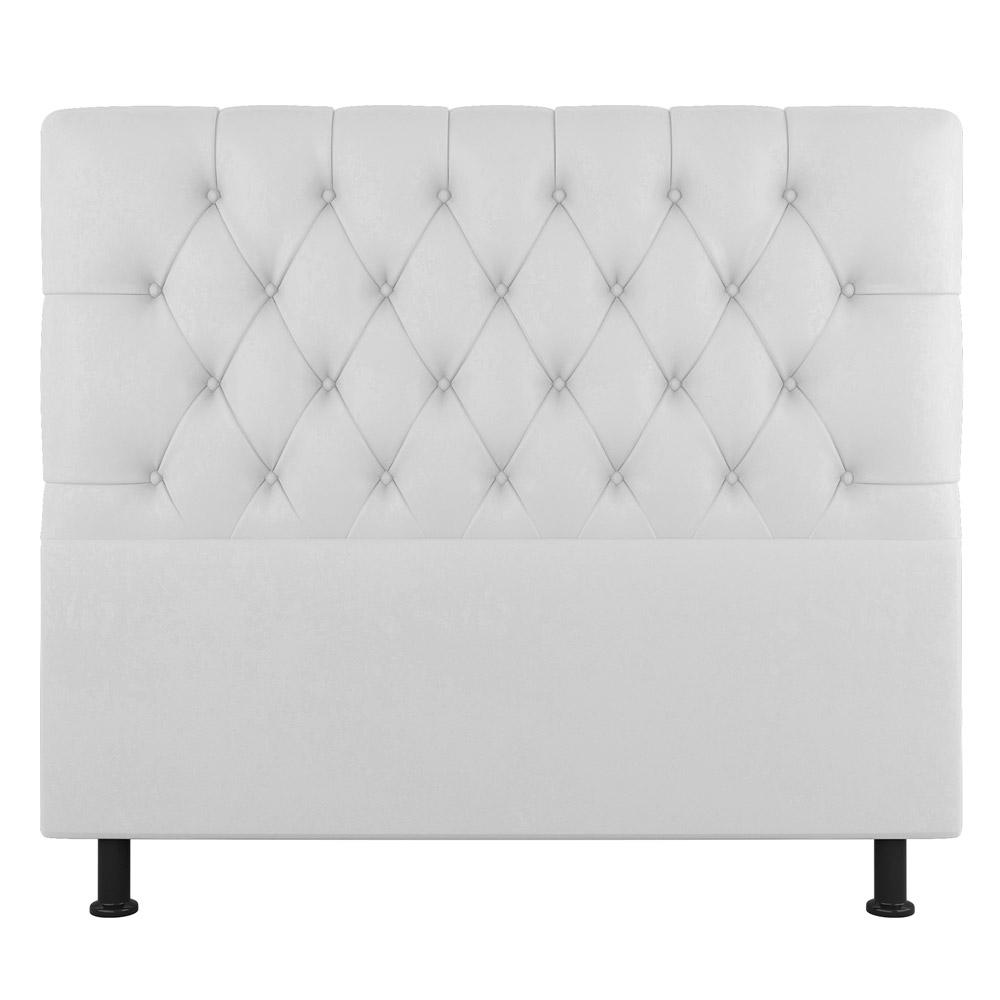 Cabeceira Cama Box Solteiro Nice 90cm Sintético Branco - Desk Design
