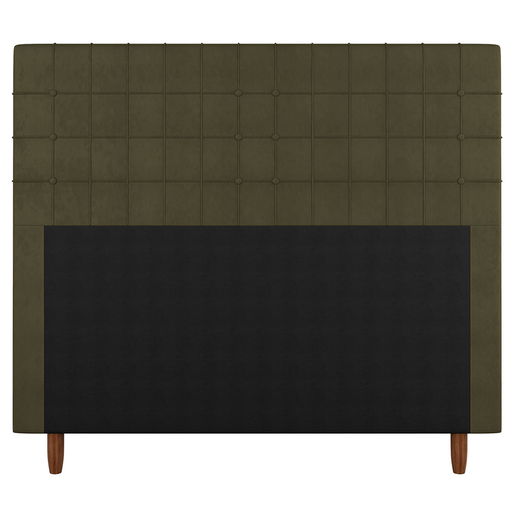 Cabeceira Cama Box Solteiro Parisis 90cm Suede Marrom - Desk Design