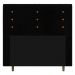 Cabeceira Cama Box Solteiro Roma 90cm Suede Preto - Desk Design