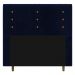 Cabeceira Cama Box Solteiro Roma 90cm Veludo Azul Marinho - Desk Design