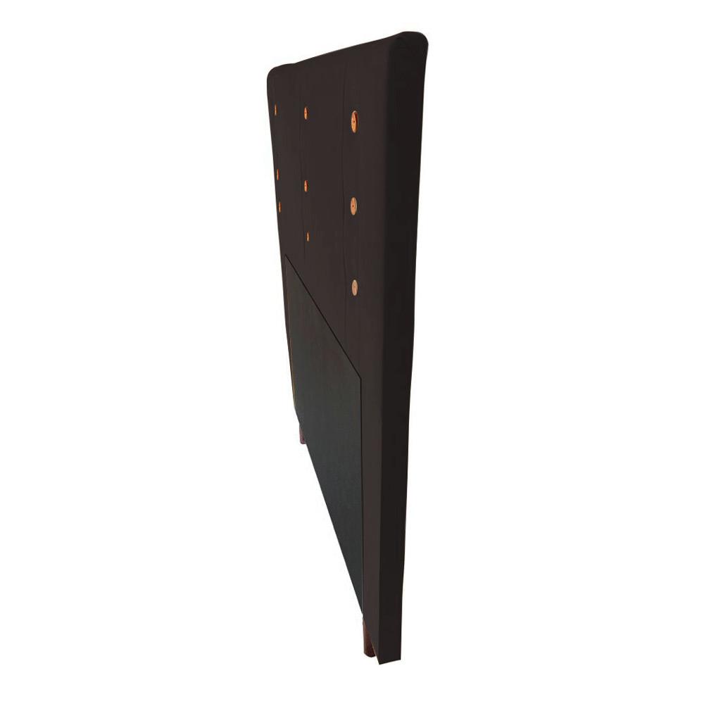 Cabeceira Cama Box Solteiro Roma 90cm Veludo Marrom - Desk Design