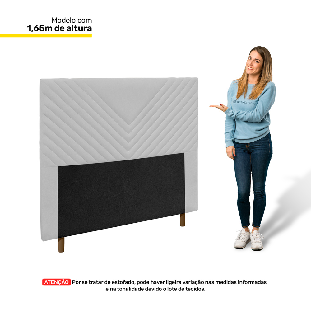 Cabeceira Cama Box Solteiro Viena 90cm Corano Branco - Desk Design