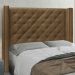 Cabeceira Estofada Cama Box Casal Alteza 140cm Suede Caramelo - Desk Design