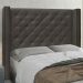 Cabeceira Estofada Cama Box Casal Alteza 140cm Suede Cinza - Desk Design