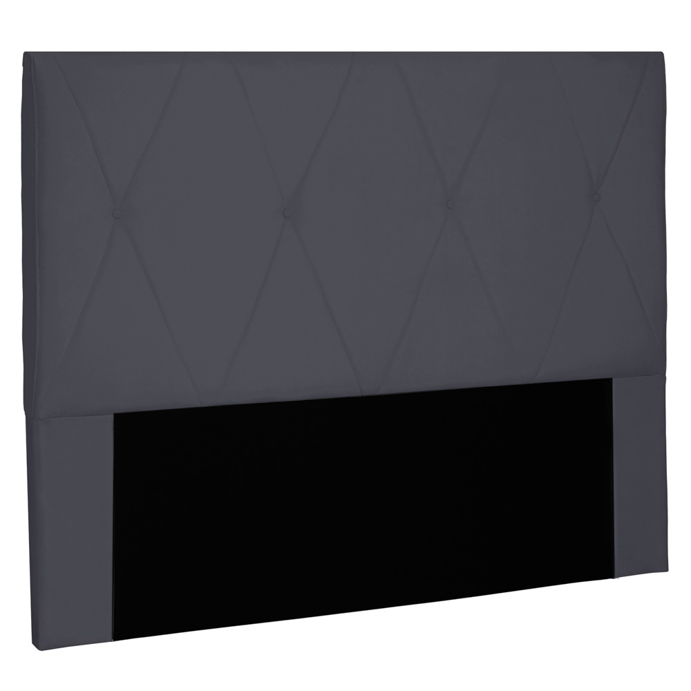 Cabeceira Estofada Cama Box Casal Aquilla 140cm Suede Cinza - Desk Design