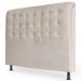 Cabeceira Estofada Cama Box Casal King Louise 195cm Suede Marfim - Desk Design