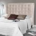 Cabeceira Estofada Cama Box Casal King Louise 195cm Suede Marfim - Desk Design