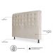 Cabeceira Estofada Cama Box Casal King Louise 195cm Suede Marfim - Desk Design