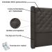 Cabeceira Estofada Cama Box Casal King Size Alteza 195cm Suede Cinza - Desk Design