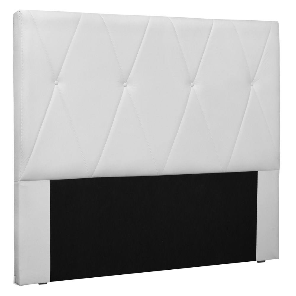 Cabeceira Estofada Cama Box Casal King Size Aquilla 195cm Corano Branco - Desk Design